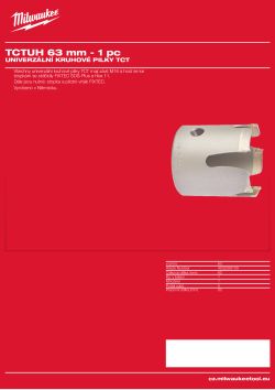 MILWAUKEE TCT Universal Holesaws 4932399109 A4 PDF