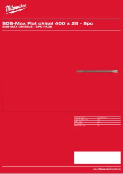 MILWAUKEE Plochý sekáč SDS-Max 4932478542 A4 PDF