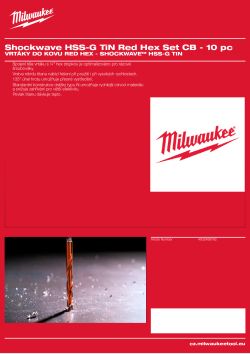 MILWAUKEE RED HEX - Shockwave HSS-TiN Drill Bits 4932499762 A4 PDF