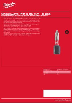 MILWAUKEE PH1 x 25 mm - 2 ks 4932472035 A4 PDF