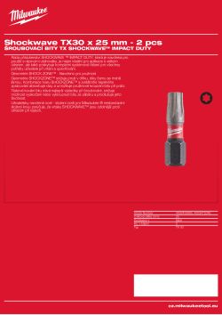 MILWAUKEE TX30 x 25 mm - 2 ks 4932472046 A4 PDF