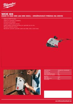 MILWAUKEE 2300 W 230 mm (65 mm DOC) – drážkovací frézka na zdivo 4933385125 A4 PDF