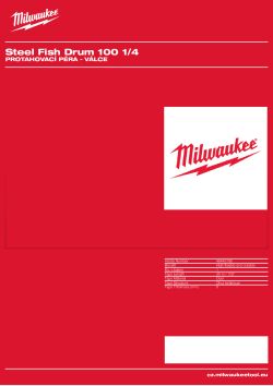 MILWAUKEE 30 m ¼″ protahovací péro - válec 48445185 A4 PDF