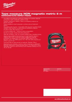MILWAUKEE 5 m NEMAGNETICKÝ 48225306 A4 PDF
