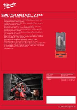 MILWAUKEE Sada vrtáků SDS Plus (7 ks) 4932352051 A4 PDF