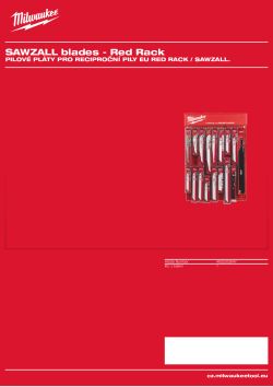 MILWAUKEE EU Red Rack Reciprocating / Sawzall Blades 4932352647 A4 PDF