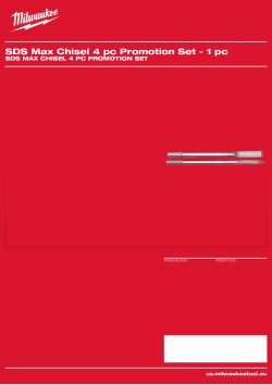 MILWAUKEE SDS Max Chisel 4 pc Promotion Set 4932471335 A4 PDF