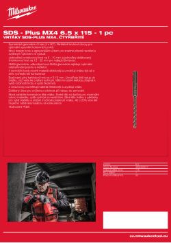 MILWAUKEE SDS-Plus MX4 drill bits 4932492017 A4 PDF