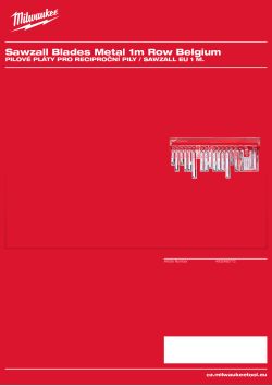 MILWAUKEE EU 1 m Sawzall Blades 4932480772 A4 PDF