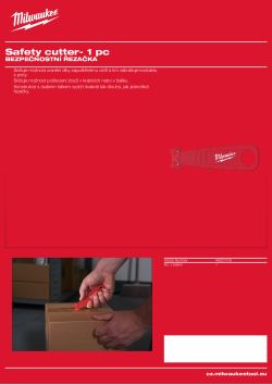 MILWAUKEE Bezpečnostní řezačka 48221916 A4 PDF