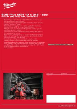 MILWAUKEE SDS-Plus MX4 drill bits 4932478536 A4 PDF