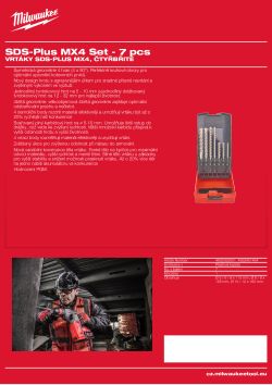 MILWAUKEE Sada vrtáků SDS Plus (7 ks) 4932451464 A4 PDF