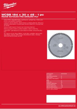 MILWAUKEE Circular saw blades for portable tools 4932352328 A4 PDF