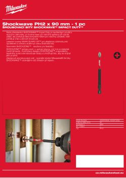 MILWAUKEE PH2 x 90 mm - 2 ks 4932472052 A4 PDF