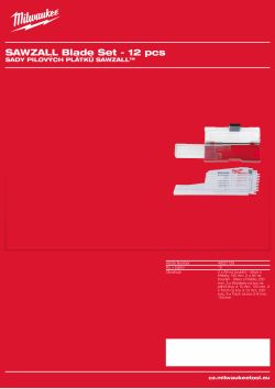 MILWAUKEE Sada pilových plátků SAWZALL™ (12 ks) 49221129 A4 PDF