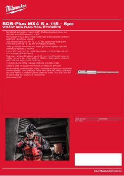 MILWAUKEE SDS-Plus MX4 drill bits 4932478529 A4 PDF