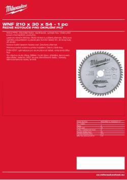MILWAUKEE Circular saw blades for portable tools 4932352137 A4 PDF