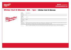 MILWAUKEE Zimní Rukavice CutD - 9/L - 1 pár 4932480613 A4 PDF