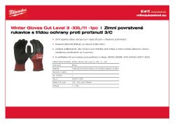 MILWAUKEE Zimní Rukavice CutC - XXL/ 11 - 1 pár 4932471350 A4 PDF