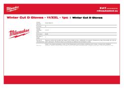MILWAUKEE Zimní Rukavice CutD - 11/XXL - 1 pár 4932480615 A4 PDF
