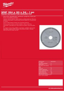 MILWAUKEE Circular saw blades for portable tools 4932352329 A4 PDF