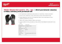 MILWAUKEE Zimní Rukavice CutE - 9/L - 1 pár 4932479559 A4 PDF