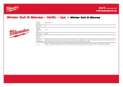 MILWAUKEE Zimní Rukavice CutD - 10/XL - 1 pár 4932480614 A4 PDF