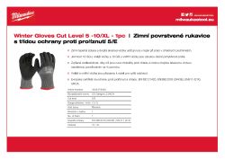 MILWAUKEE Zimní Rukavice CutE -10/XL - 1 pár 4932479560 A4 PDF