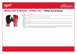 MILWAUKEE Zimní Rukavice CutB - 11/XXL - 1 pár 4932480605 A4 PDF