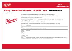 MILWAUKEE Zimní demoliční Rukavice Cut - 12/XXXL - 1 pár 4932480976 A4 PDF