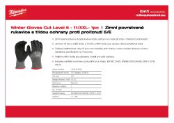 MILWAUKEE Zimní Rukavice CutE - 11/XXL- 1 pár 4932479561 A4 PDF