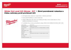 MILWAUKEE Zimní Rukavice CutC - 7/S - 1 pár 4932479707 A4 PDF