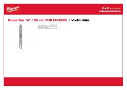 MILWAUKEE Vodící lišta 35 cm, ⅜″ x 1,1 mm 4932480172 A4 PDF