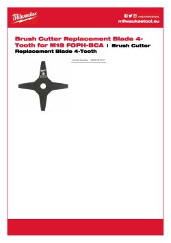 MILWAUKEE Náhradní čtyřzubý nůž pro křovinořez M18 FOPH-BCA 4932481041 A4 PDF