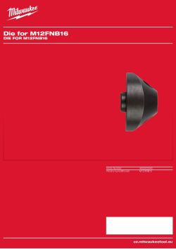MILWAUKEE Matrice pro prostřihovač M12 FUEL™ 1,6 mm 4932502340 A4 PDF