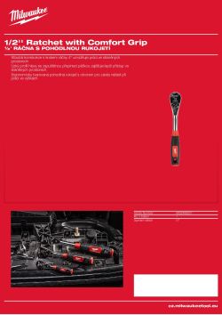 MILWAUKEE ½″ ráčna s pohodlnou rukojetí 4932498331 A4 PDF