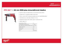 MILWAUKEE Dvourežimové vrtací kladivo SDS-Plus 26 mm 4933464581 A4 PDF