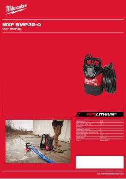 MILWAUKEE Ponorné čerpadlo MX FUEL™ (pouze samotné tělo čerpadla) 4933499007 A4 PDF