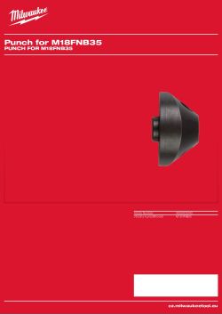 MILWAUKEE Razník pro prostřihovač M18 FUEL™ 3,5 mm 4932502343 A4 PDF