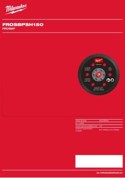 MILWAUKEE Měkká opěrná podložka se suchým zipem pro excentrickou brusku M12 FUEL™ 150 mm 4932499244 A4 PDF