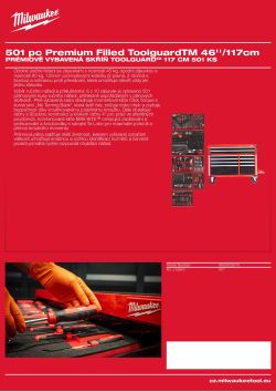 MILWAUKEE Prémiově vybavená skříň TOOLGUARD™ 117 cm 501 ks 4932502079 A4 PDF