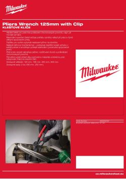 MILWAUKEE Pliers Wrenches 4932502787 A4 PDF