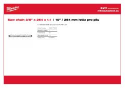 MILWAUKEE Pilový řetěz 25 cm/ 10″, ⅜″ x 1,1 mm 4932471329 A4 PDF