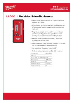 MILWAUKEE Detektor laserových paprsků 4932478104 A4 PDF