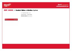 MILWAUKEE Hliníková vodicí lišta 1,4 m 4932479066 A4 PDF