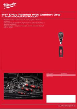 MILWAUKEE ¼″ ráčna s pohodlnou rukojetí 4932498329 A4 PDF