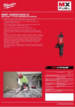 MILWAUKEE MX FUEL™ 10 kg bourací kladivo 4933499355 A4 PDF
