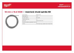 MILWAUKEE Spirála s vnitřním jádrem 16 mm × 15,2 m se spojovacím koncem 4932471702 A4 PDF
