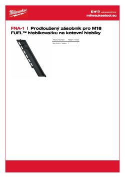 MILWAUKEE Prodloužený zásobník pro hřebíkovačku M18 FUEL™ (M18 FFN) 4932471605 A4 PDF