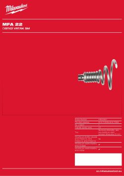 MILWAUKEE Střední trychtýřový vrták pro spirály 22 mm 48533831 A4 PDF
